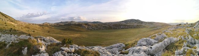 Bosnien: Panorama der Schlafplatzes im Blidinje Nationalpark