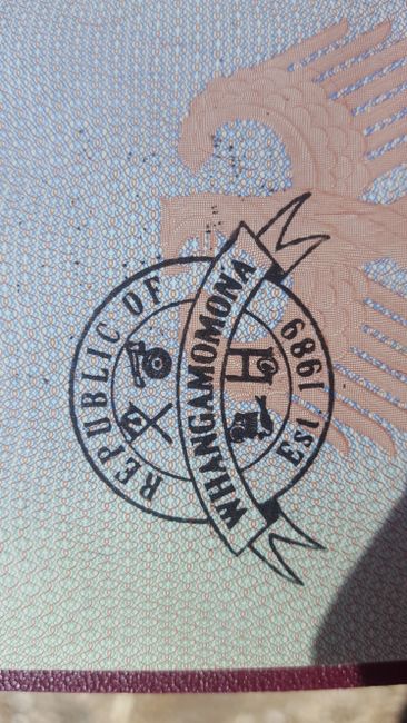 Stempel der Republic of Whangamomona