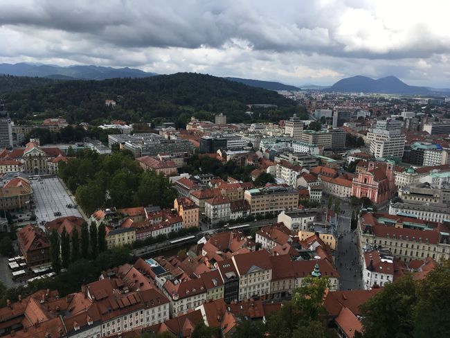 Auch dieses Bild. Ljubljana von oben