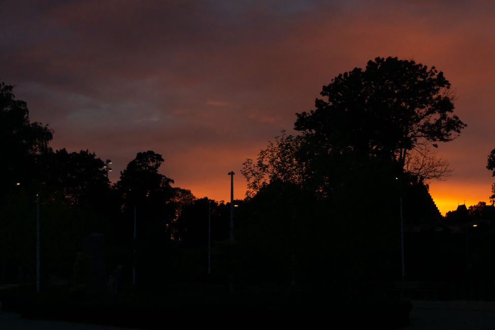 Sonnenuntergang in Uppsala