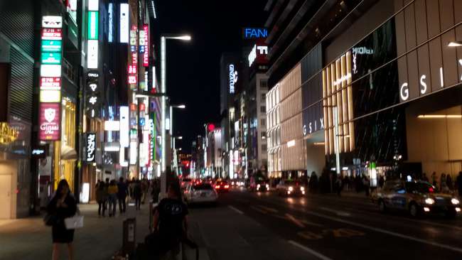 Ginza in the early evening