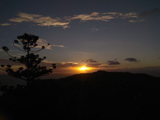 Sonnenuntergang am letzten Abend auf der Insel