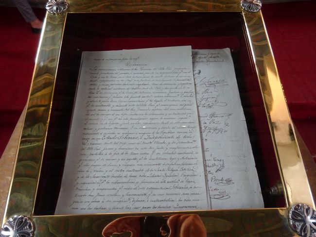 Kopie der Unabhängigkeitserklärung Boliviens