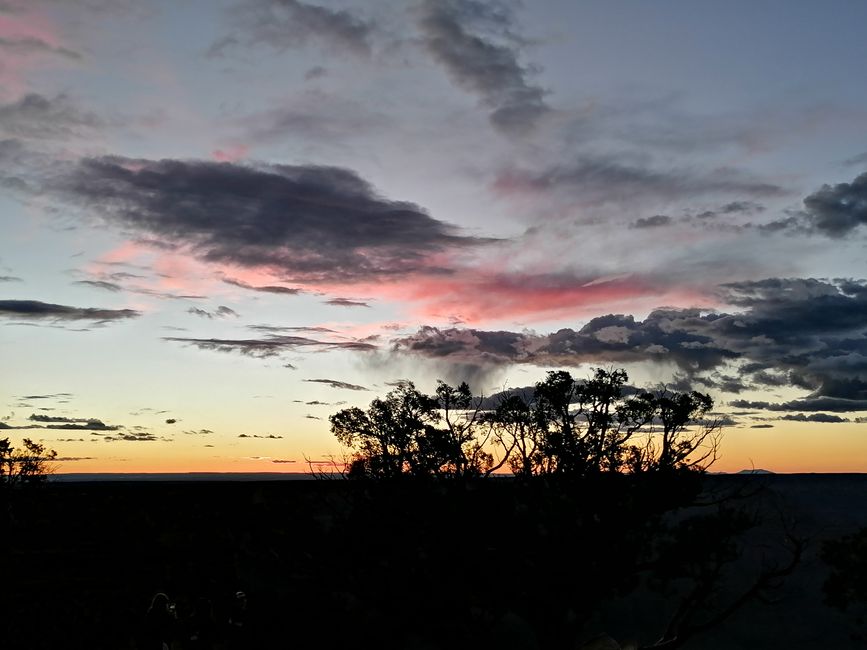 Evening sky above the Grand Canyon