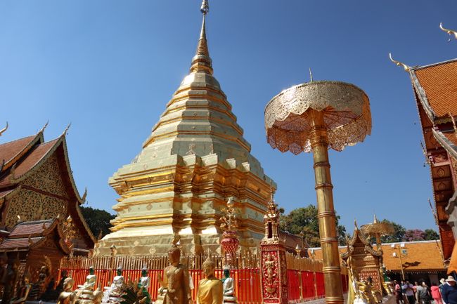 Das Zentrum des Wat Phra That Doi Suthep.