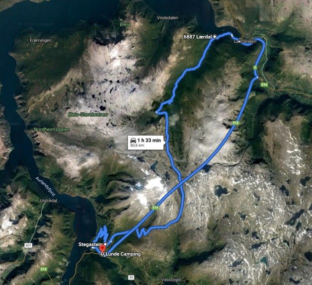 Route Aurlandsfjellet 