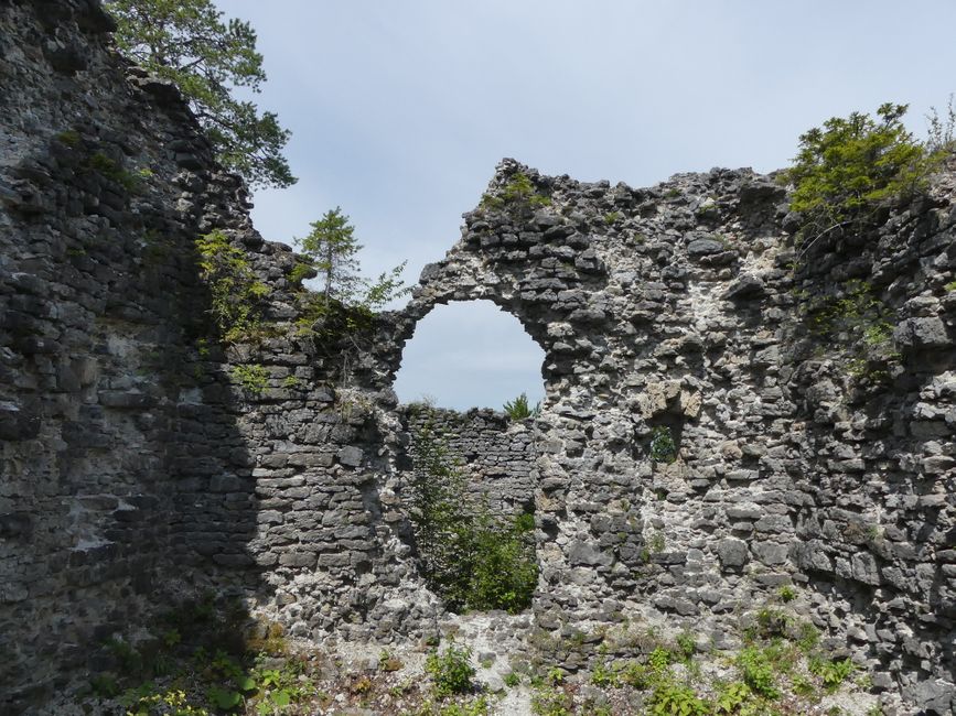 An old castle ruin towers over Višnja Gora.