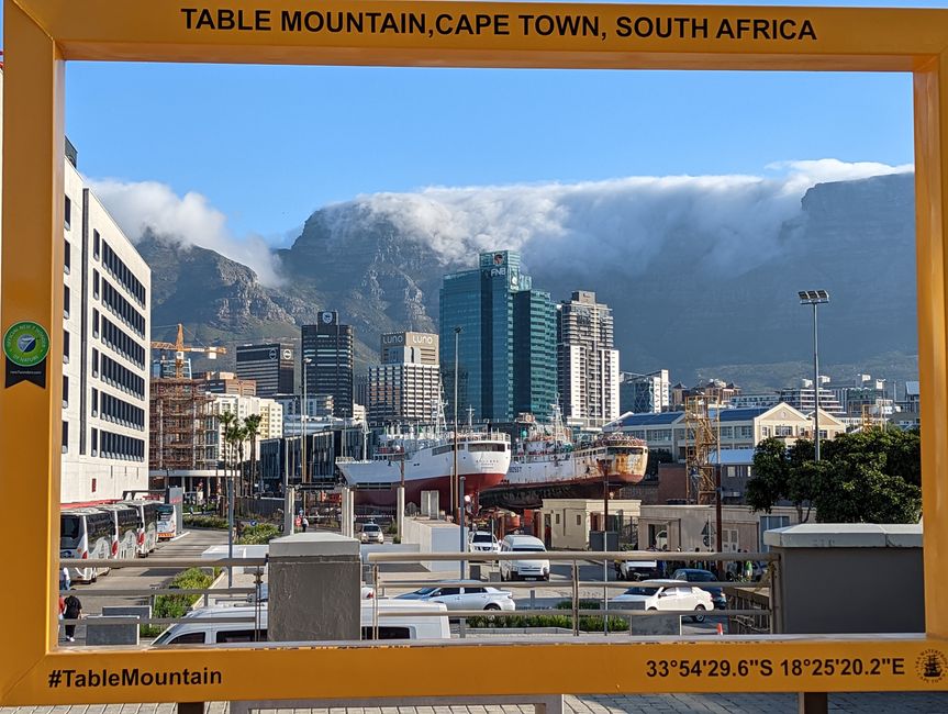 Table Mountain shrouded in clouds