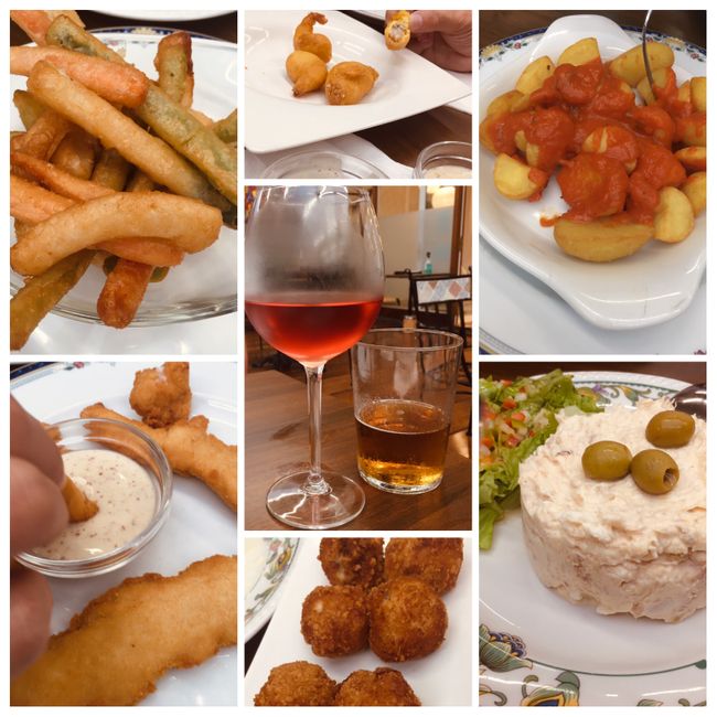 Mahlzeit... naja Pintxos nix richtiges... aber nach 20uhr essen liegt uns nicht so ... zumal der Hunger nun mal da war.... morgen wird gekocht, Thunfischsteak und mal sehen was noch 😜