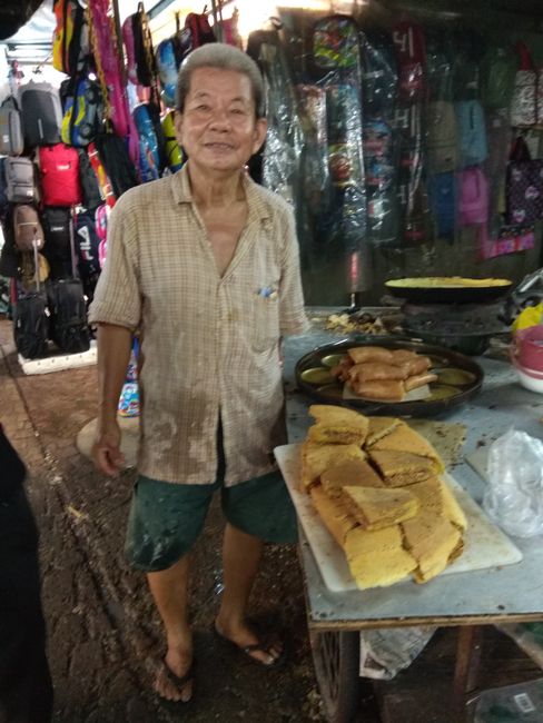 World-famous coconut pancake seller