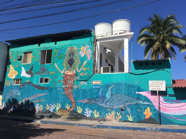 Here on the island, you can also see great murals from time to time 😍