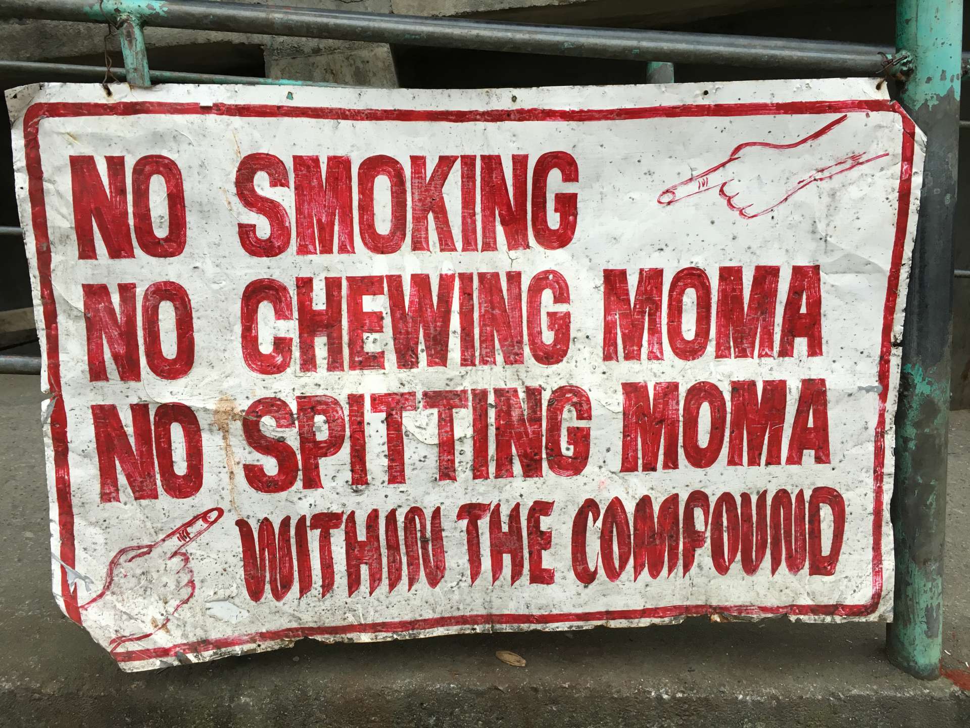no spitting Moma 