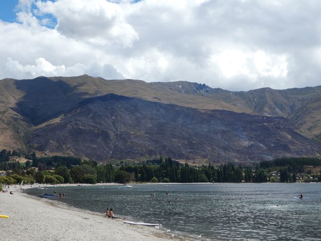 The fire on the hill beside Wanaka