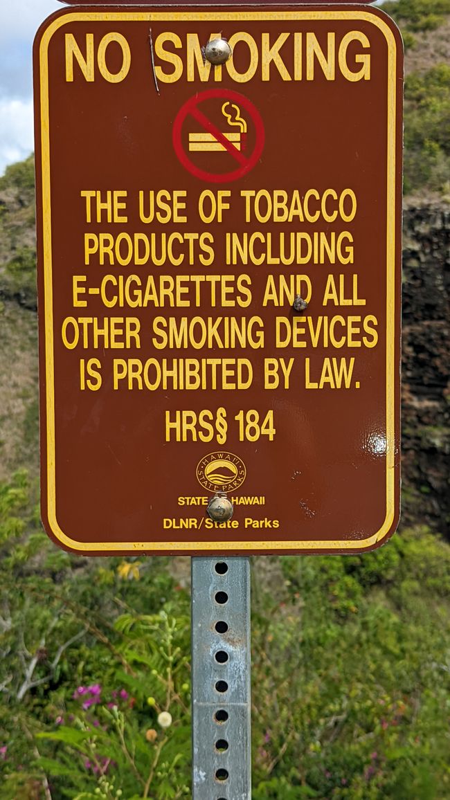 Oha, Rauchen strengstens verboten!