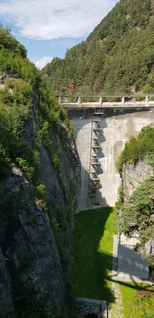 Reservoir dam at Franzenfeste