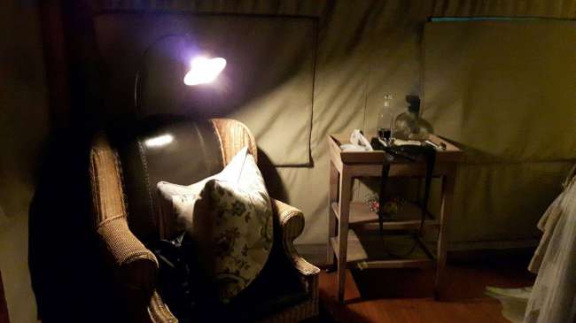 Unser Zelt wurde für die Nacht vorbereitet
