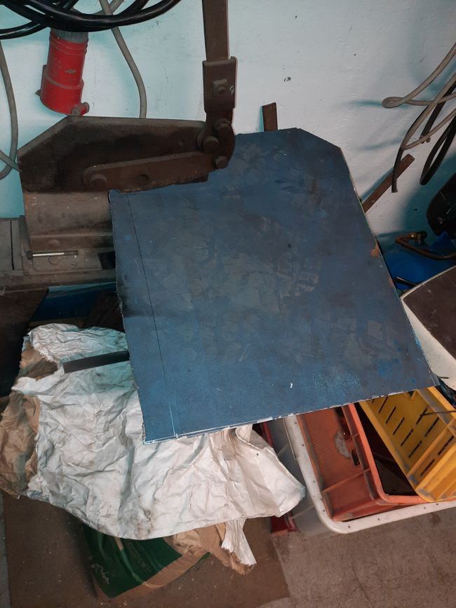 with an old sheet metal shear