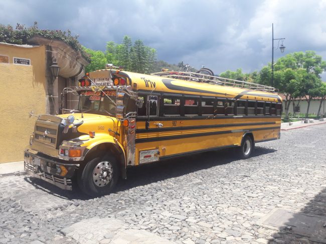 The old American school buses are still in full swing here