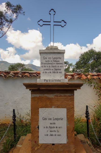 Geo von Lengerke - Der Begründer der schönen Handelsrouten fand in Zapatoca seine letzte Ruhe. 