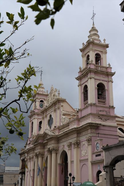 The cathedral in the center of Salta