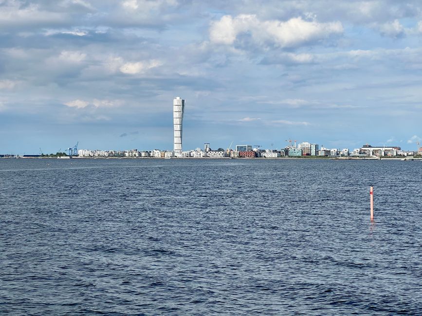 Blick auf Malmö bei unserer ersten Unterkunft