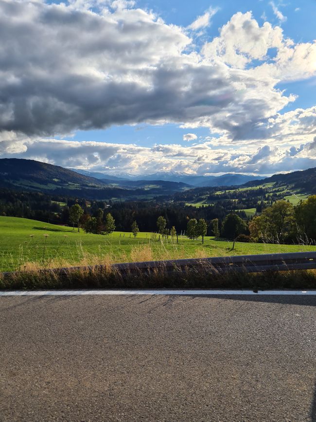 German Alpine Road between Oberstaufen and Lindau