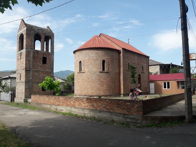 small church in the residential area