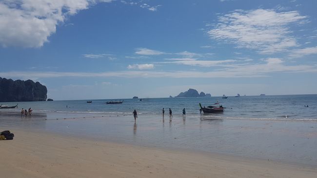 At first, the weather at Ao Nang beach is great.