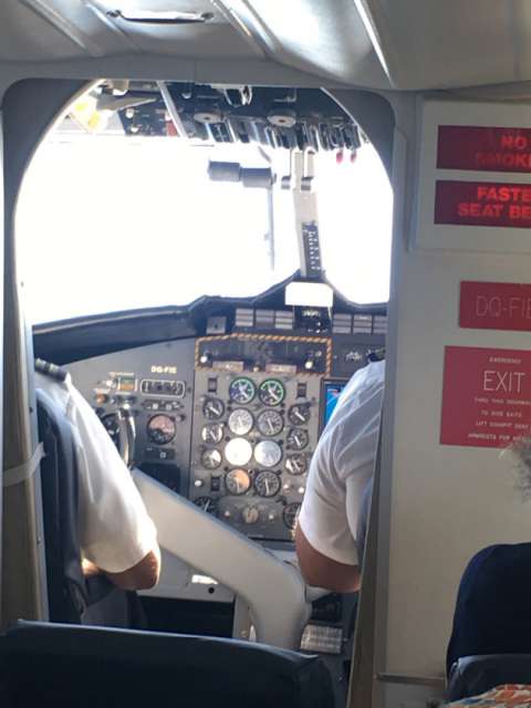 View into the cockpit