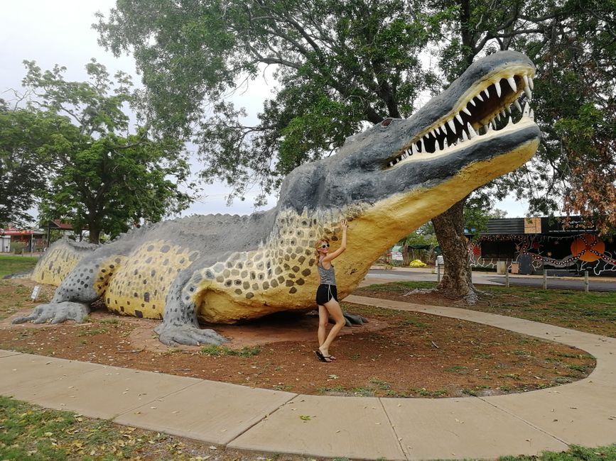 Clara and crocodile in Wyndham