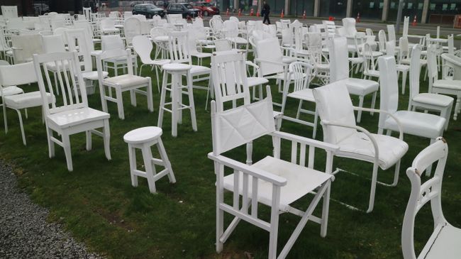 Christchurch – 185 empty chairs...