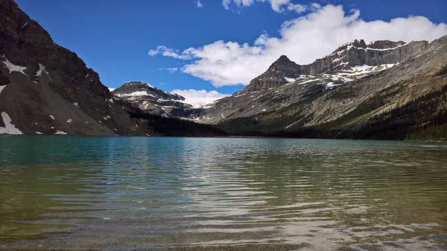 Bow Lake with Bow Glacier