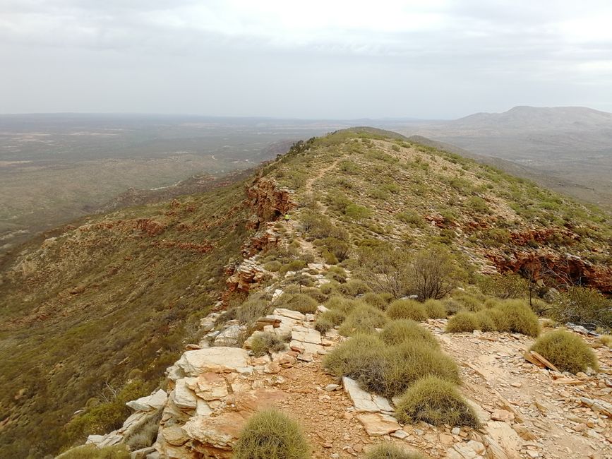 Descent along the ridge