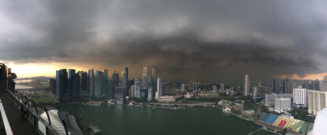 Approaching thunderstorm. View from Sands Sky Park