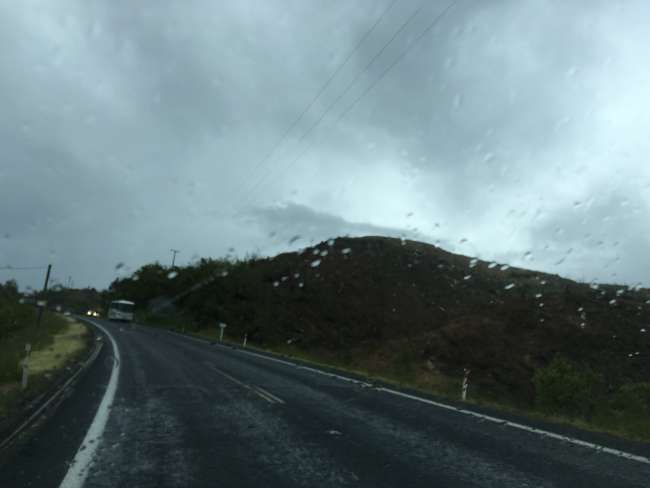 16:00 Drive towards Taupo, crossing various 'passes' (rainy)