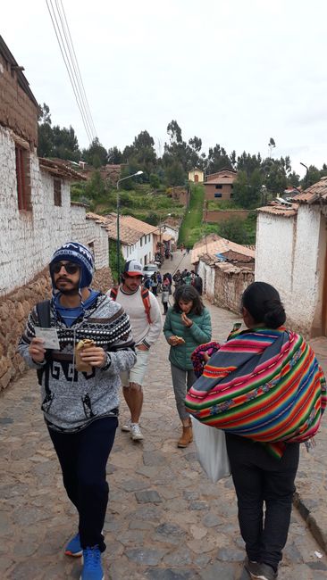 Typical tourist in Cusco (left)