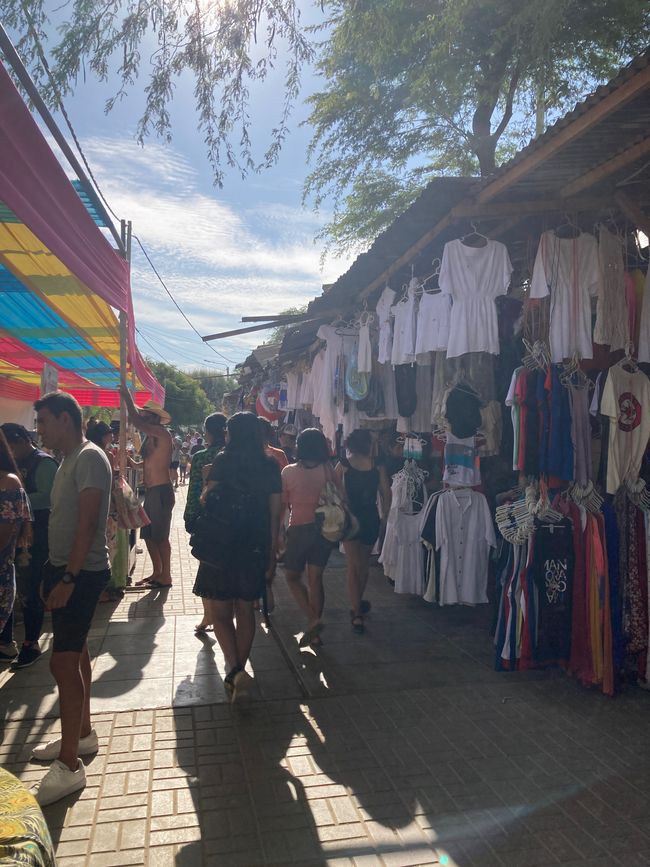 One of the many markets in Máncora
