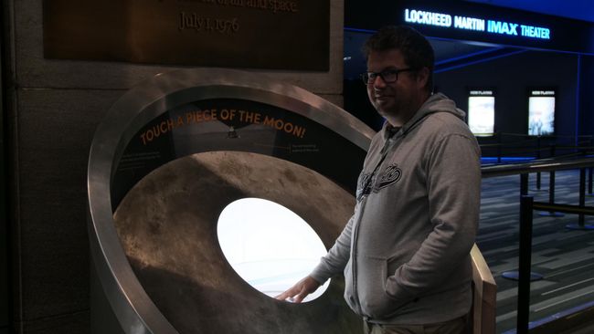 National Air and Space Museum - a piece of the moon to touch