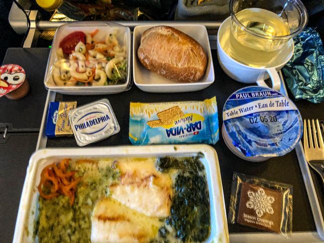The food on the plane keeps getting better!