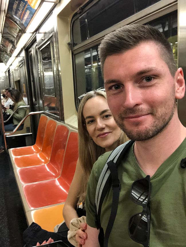 Riding the subway 🤗