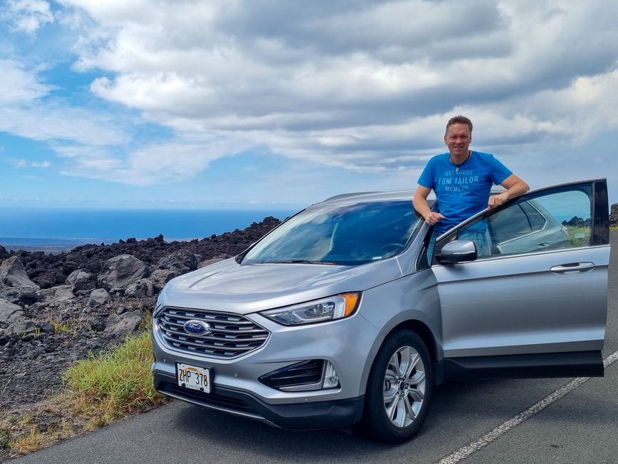 unser Auto auf Big Island