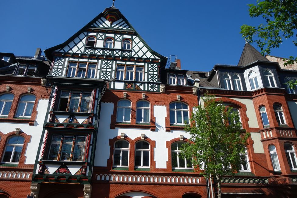 Magnificent half-timbered houses in Marburg