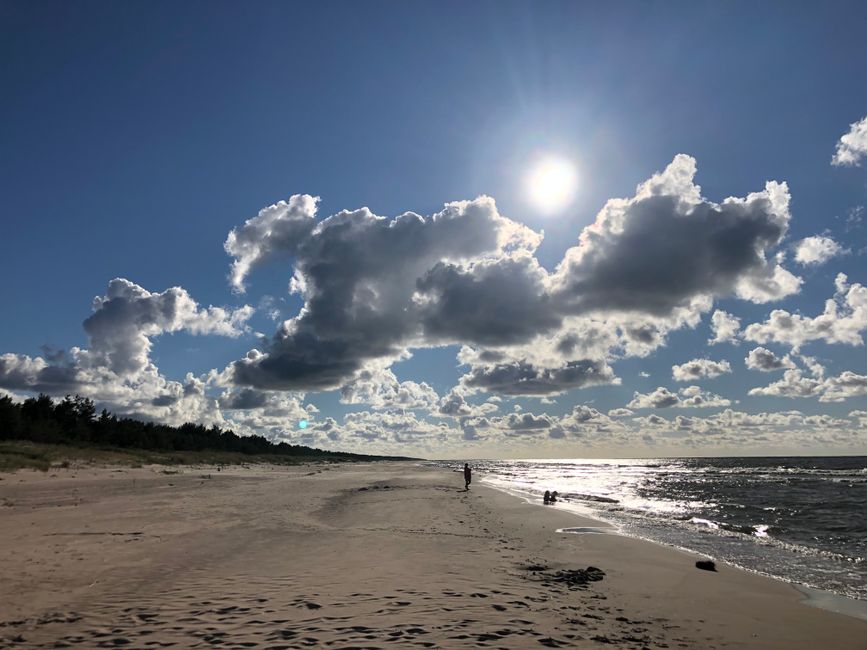 Kilometer-long, deserted Baltic Sea beaches