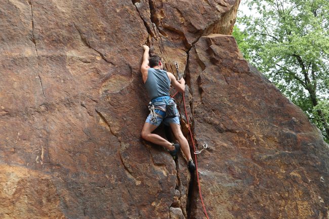 Once again climbing outdoors (78 days until the world trip)