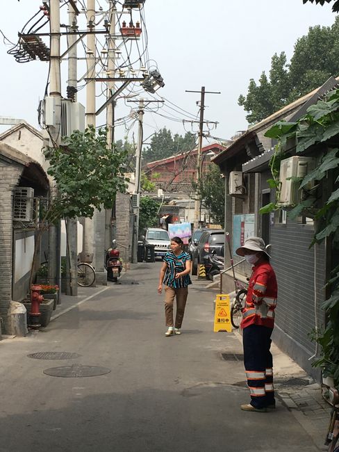 In the hutong.