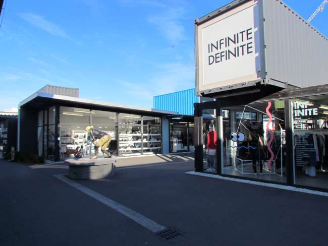 shopping center made of containers
