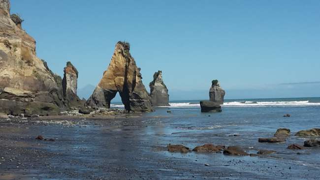 The Three Sisters north of New Plymouth