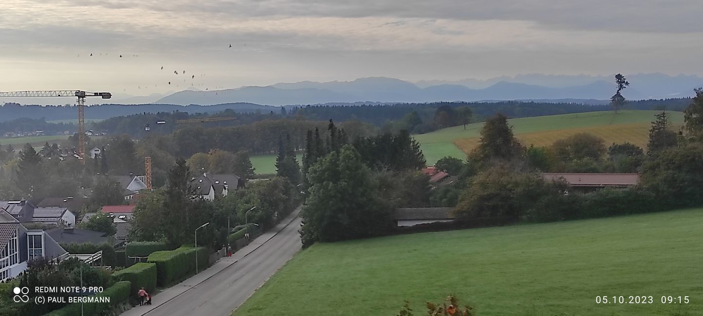 View from hotel room Zur Post, Aufkirchen