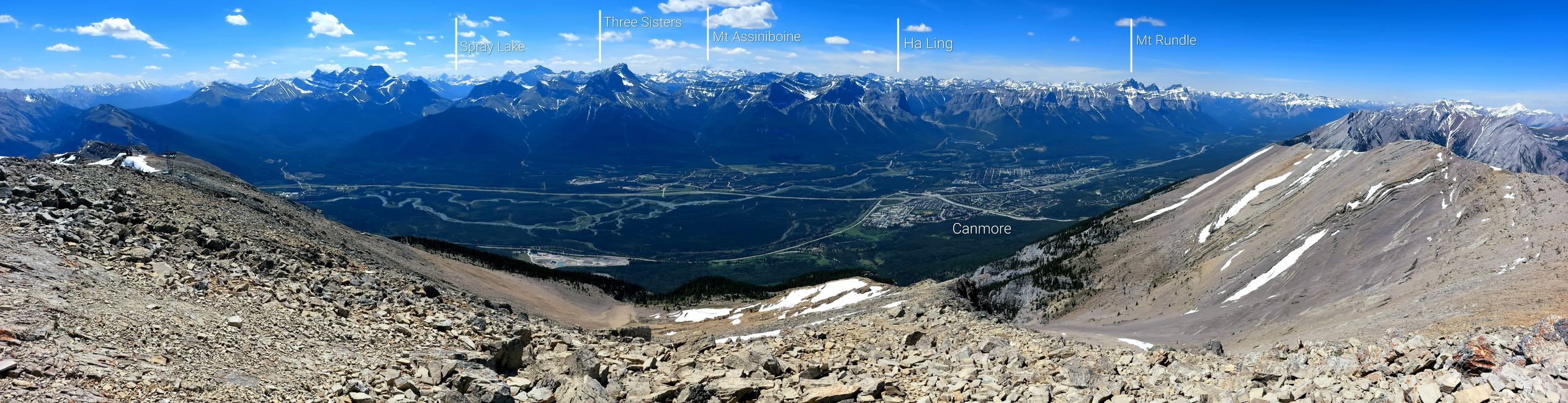 Stunning panorama from the top of Grotto Mountain