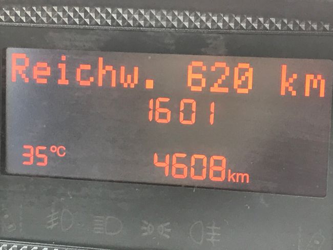 35°C den ganzen Tag lang.... Egal wo wir lang fahren